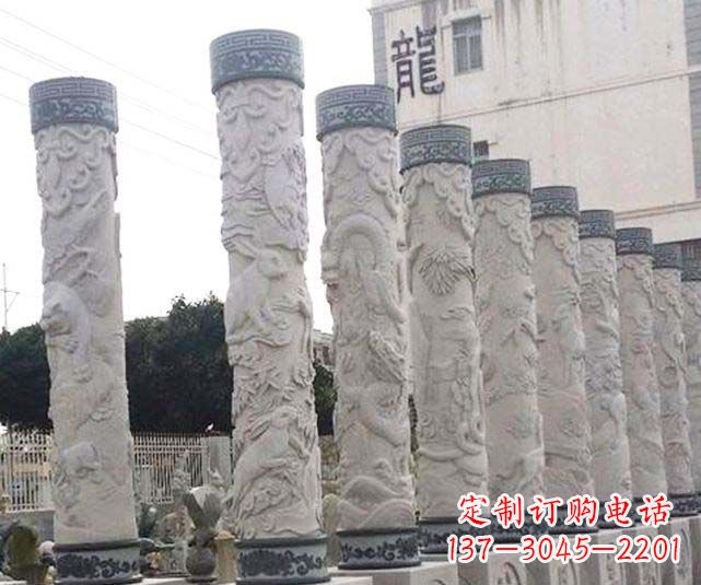哈尔滨中领雕塑大理石古典龙柱石雕