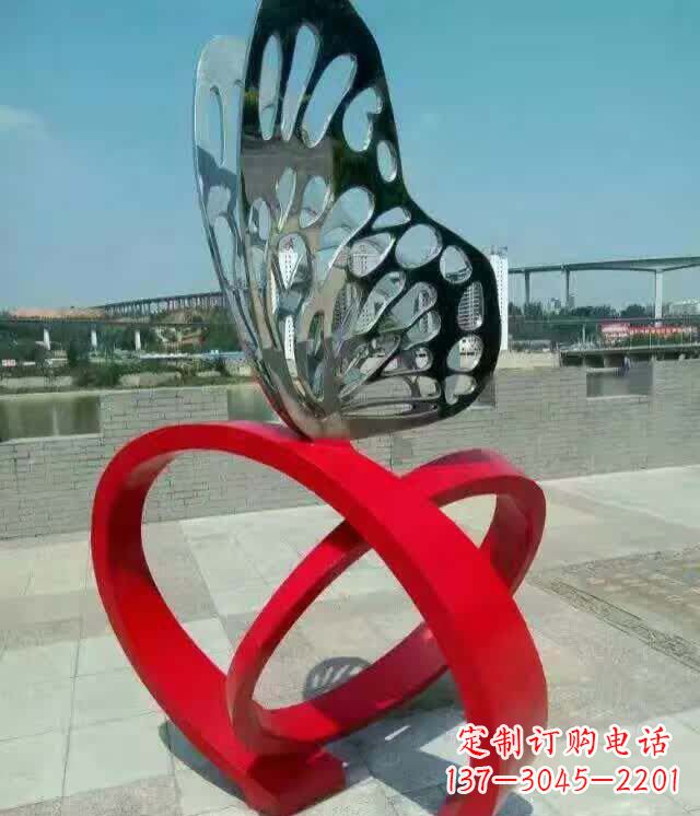 哈尔滨中领雕塑|以不锈钢打造的高端蝴蝶雕塑