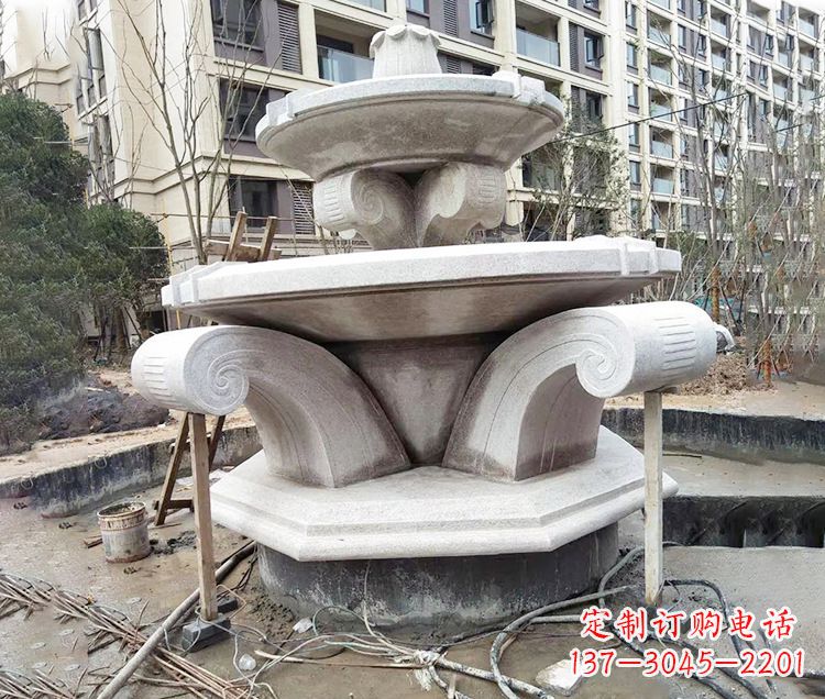 哈尔滨海马石雕喷泉,喷水灿烂缤纷