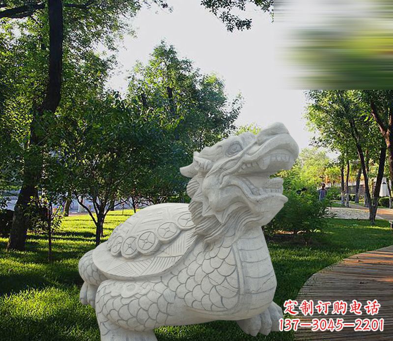 哈尔滨汉白玉龙龟石雕
