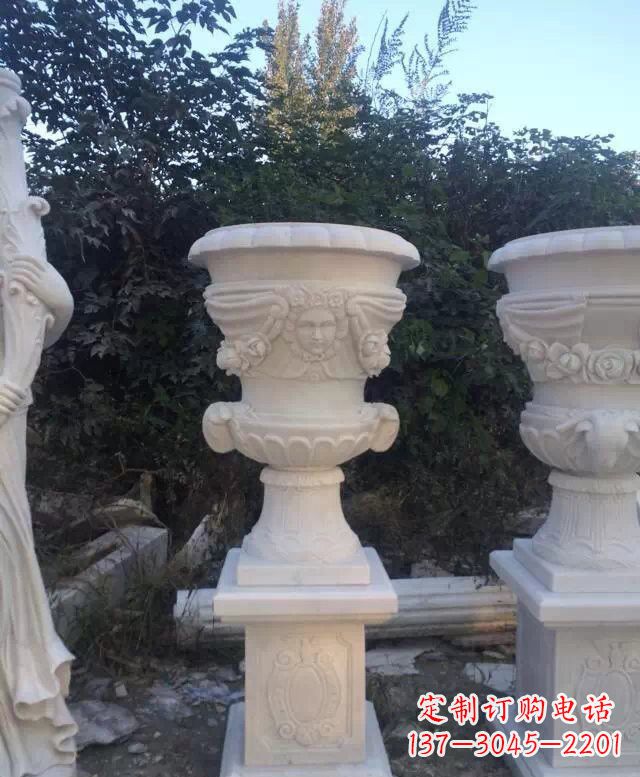 哈尔滨汉白玉欧式花盆