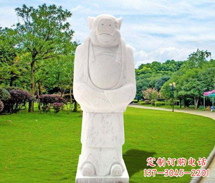 哈尔滨汉白玉兽首人身十二生肖公园石雕
