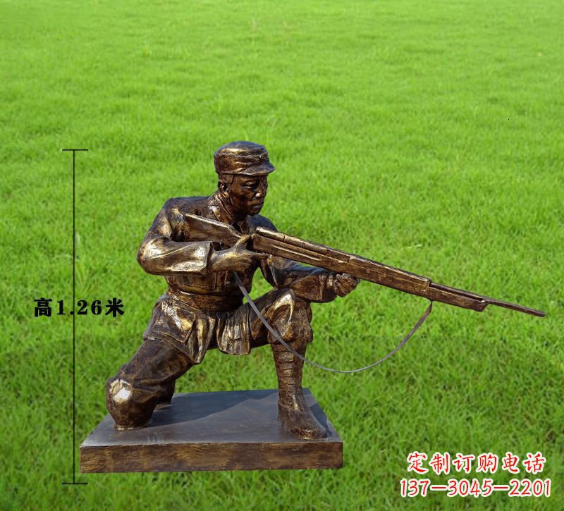 哈尔滨纪念红军铜像，精美文物雕塑