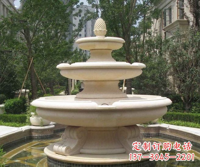 哈尔滨户外多层喷泉石雕 (3)