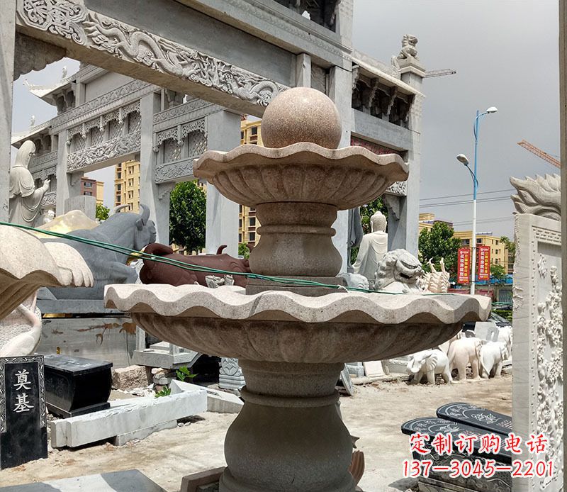 哈尔滨户外多层喷泉石雕 (4)
