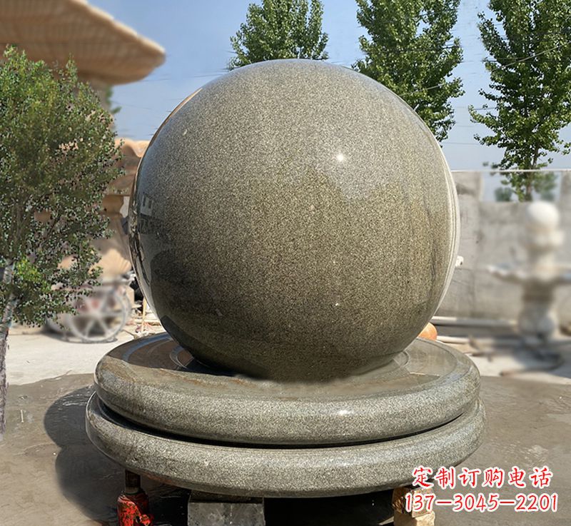 哈尔滨品质保障黄锈石风水球雕塑