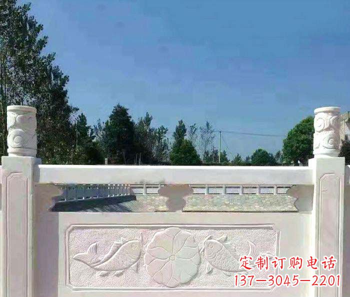 哈尔滨精美汉白玉石浮雕栏板