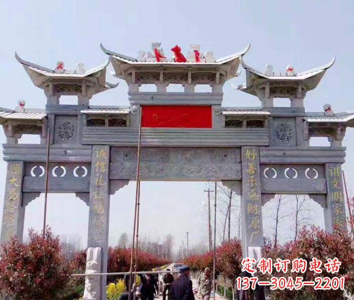 哈尔滨传承经典,尊崇古风:牌坊石雕
