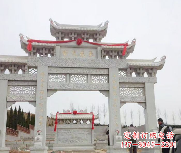 哈尔滨中领雕塑专业定制牌坊石雕