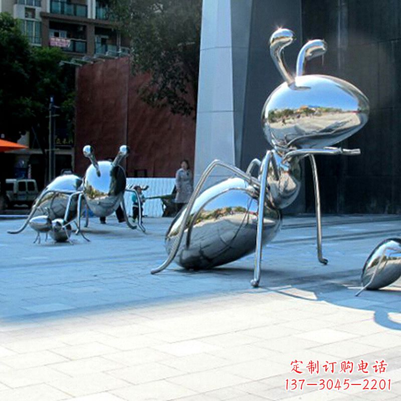 哈尔滨优雅而不凡的蚂蚁不锈钢雕塑