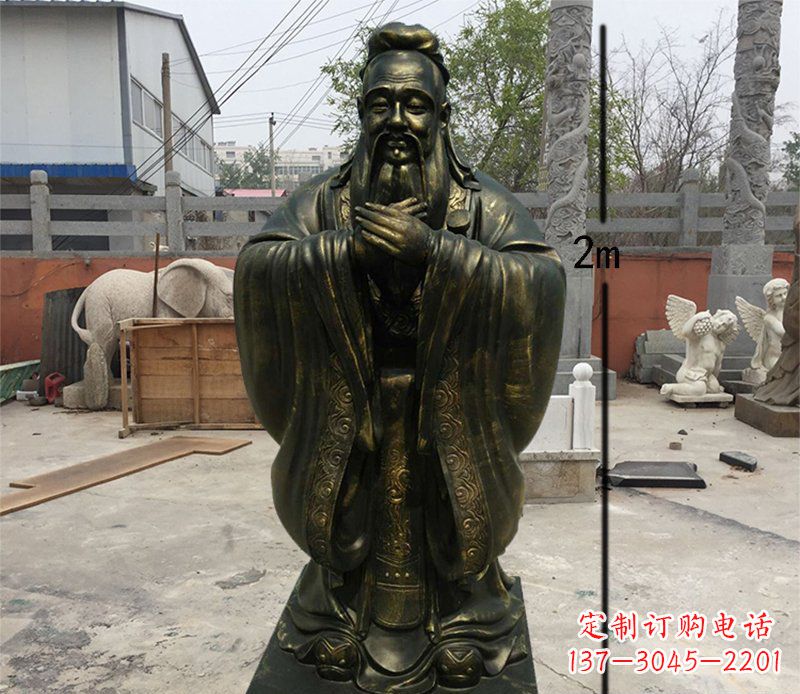哈尔滨孔子古代名人铜雕 (3)