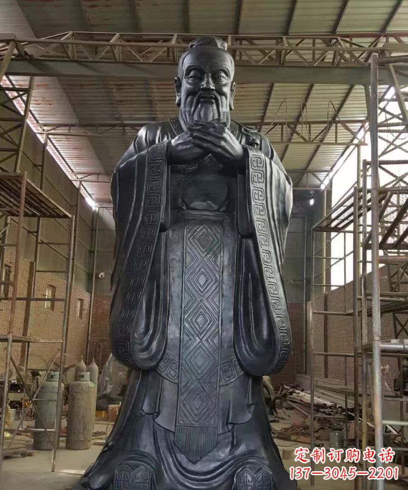 哈尔滨孔子铜雕塑 (2)