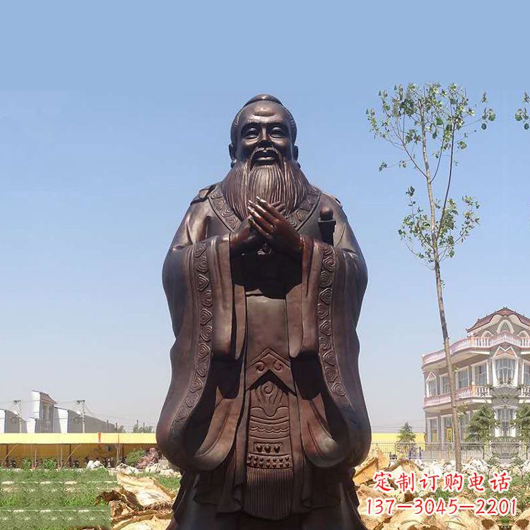 哈尔滨孔子铜雕塑，传承中华文化的传奇精品