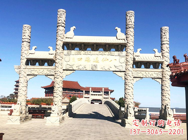 哈尔滨临夏石雕牌坊—打造国风精美雕塑