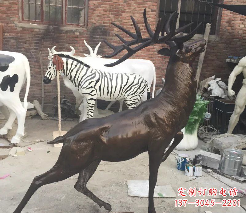 哈尔滨羚羊公园动物铜雕,欣赏自然之美