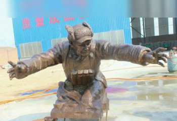 哈尔滨黄继光校园英雄铜雕：传承伟大精神