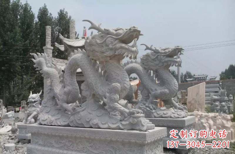 哈尔滨青石仿古龙石雕:传统工艺精美雕塑