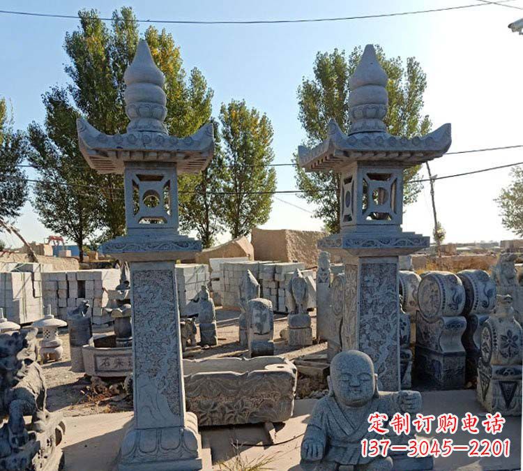 哈尔滨青石仿古石灯雕塑,精美实用