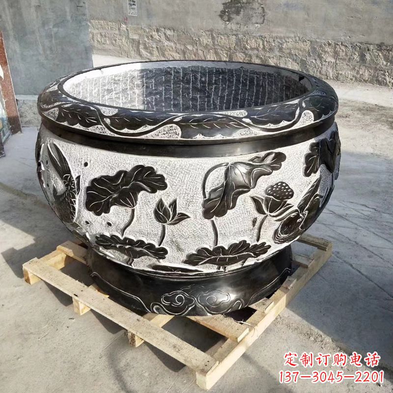 哈尔滨青石仿古水缸