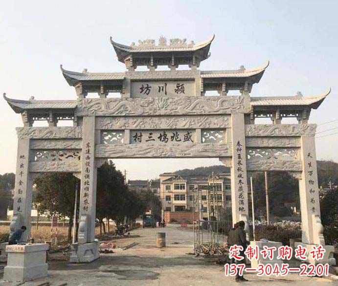 哈尔滨特色大理石牌坊雕塑