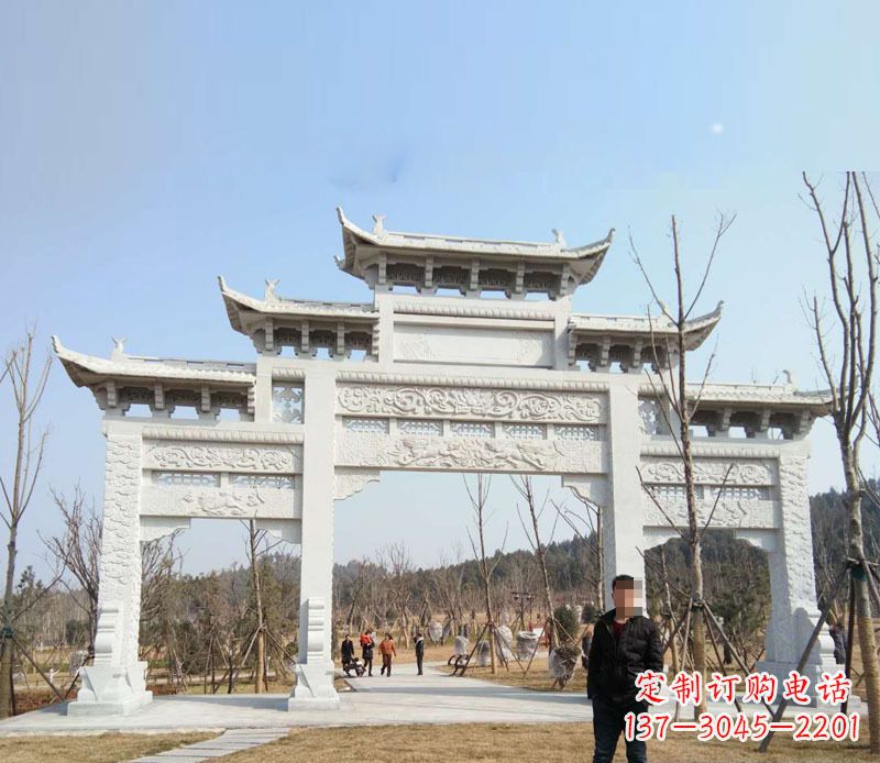 哈尔滨中领雕塑-牌坊石雕精美无比