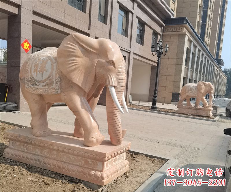 哈尔滨石雕卷鼻大象