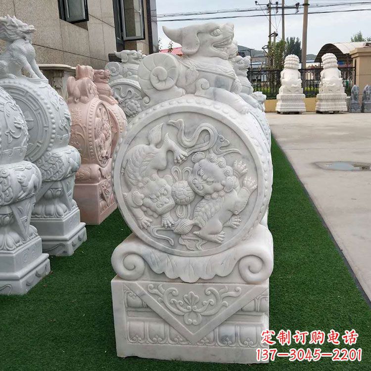 哈尔滨石雕牌坊抱鼓石，有艺术气息的雕塑定制