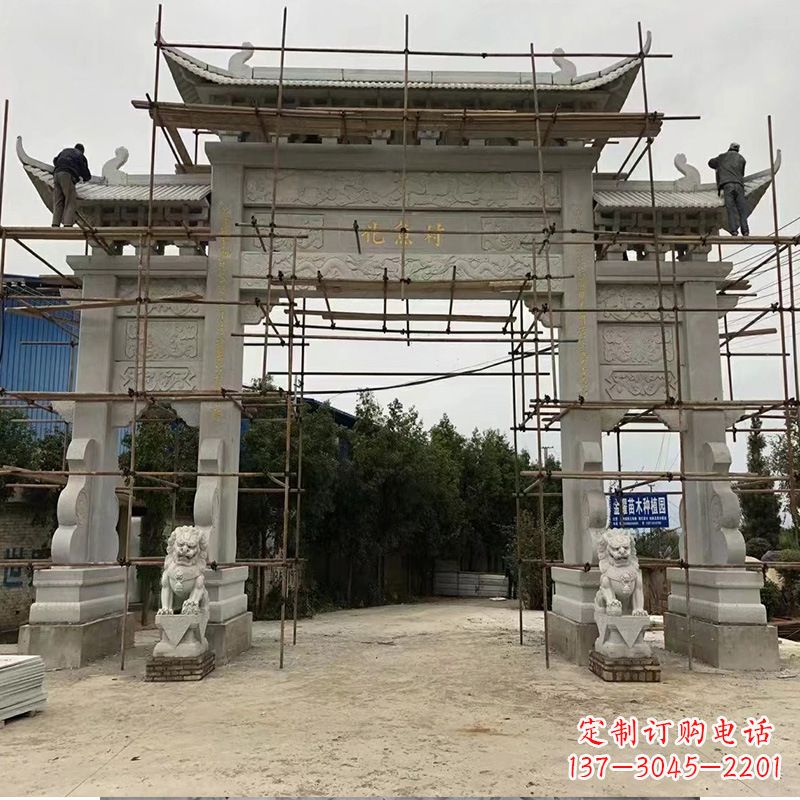 哈尔滨领雕为您定制优雅牌坊雕塑