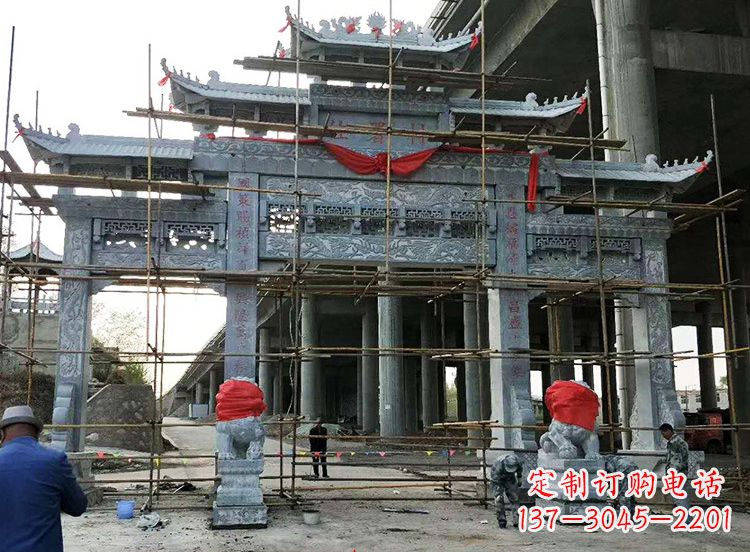 哈尔滨石雕牌坊|精致细腻的石雕雕塑