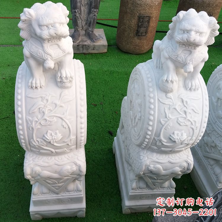 哈尔滨石雕青石貔貅门墩雕塑