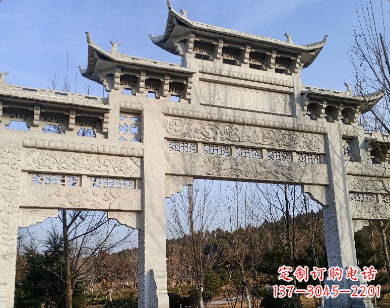 哈尔滨石雕乡村牌坊