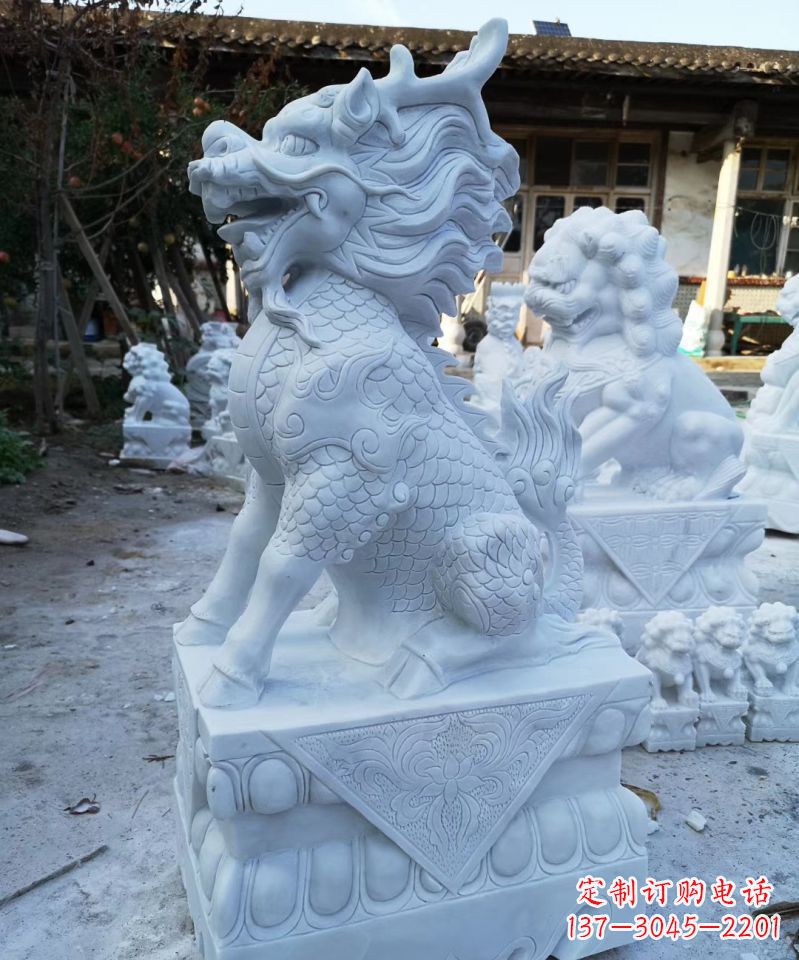 哈尔滨石雕镇宅麒麟动物雕塑