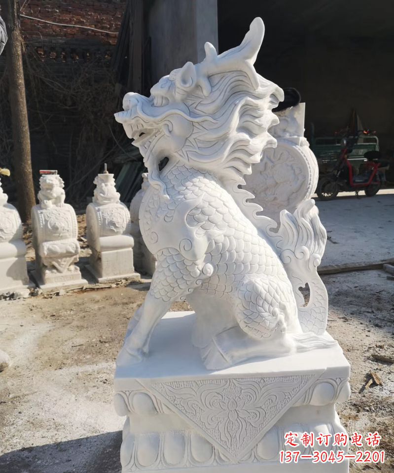 哈尔滨石雕镇宅麒麟神兽雕塑