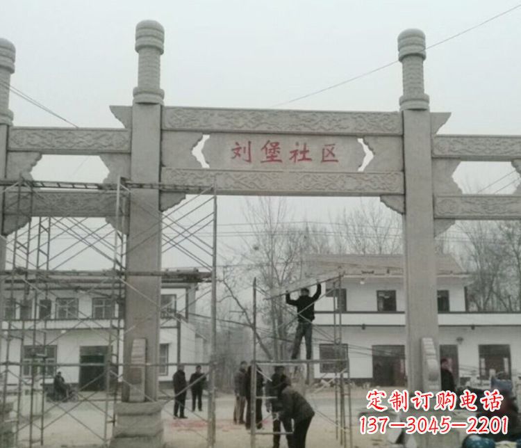 哈尔滨石牌坊道路石雕