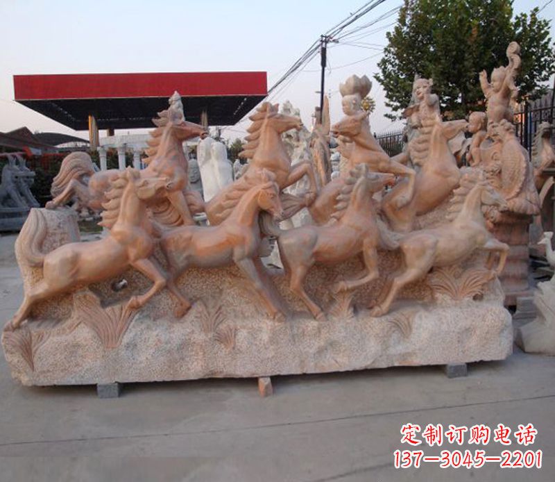 哈尔滨石头奔马雕塑