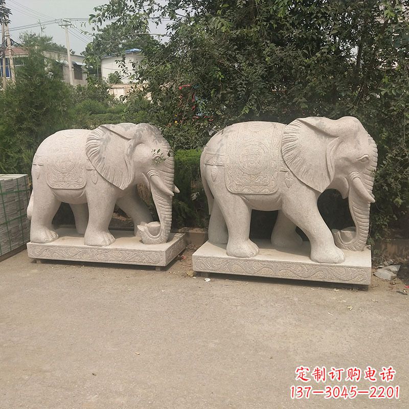 哈尔滨石头大象雕塑