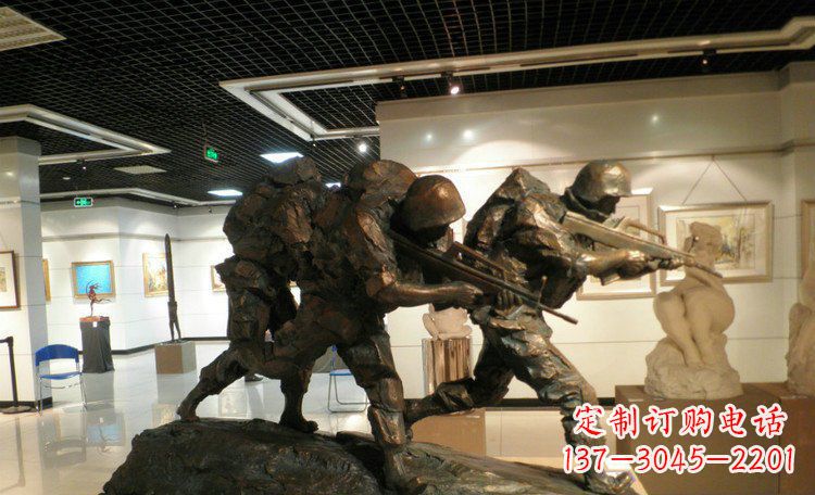 哈尔滨士兵突击战士铜雕