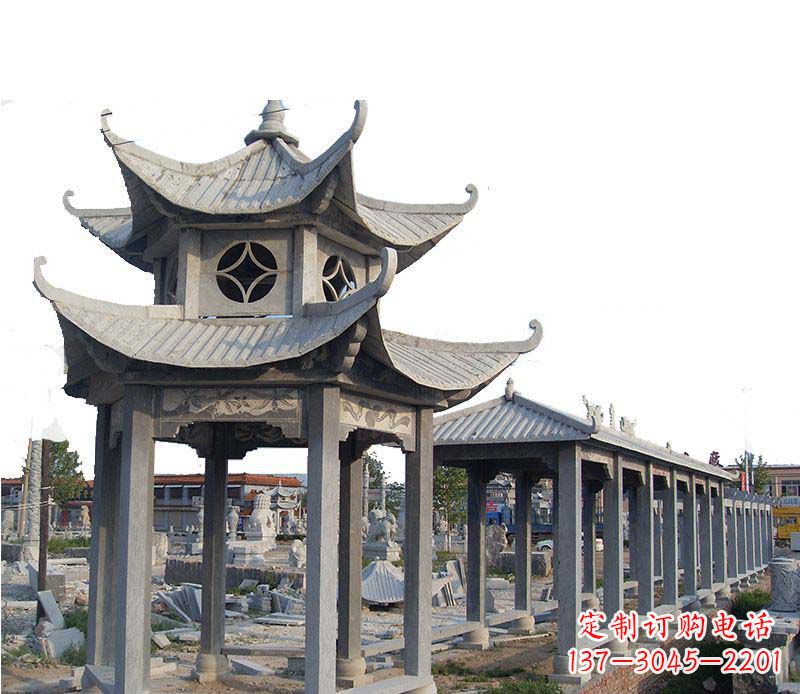 哈尔滨双层仿古凉亭石雕