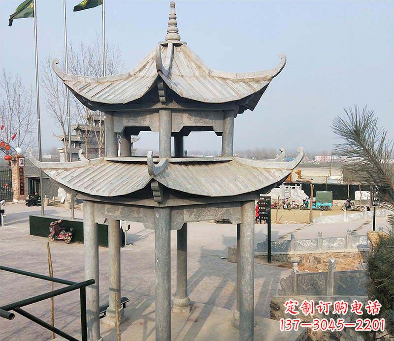 哈尔滨双层户外凉亭石雕
