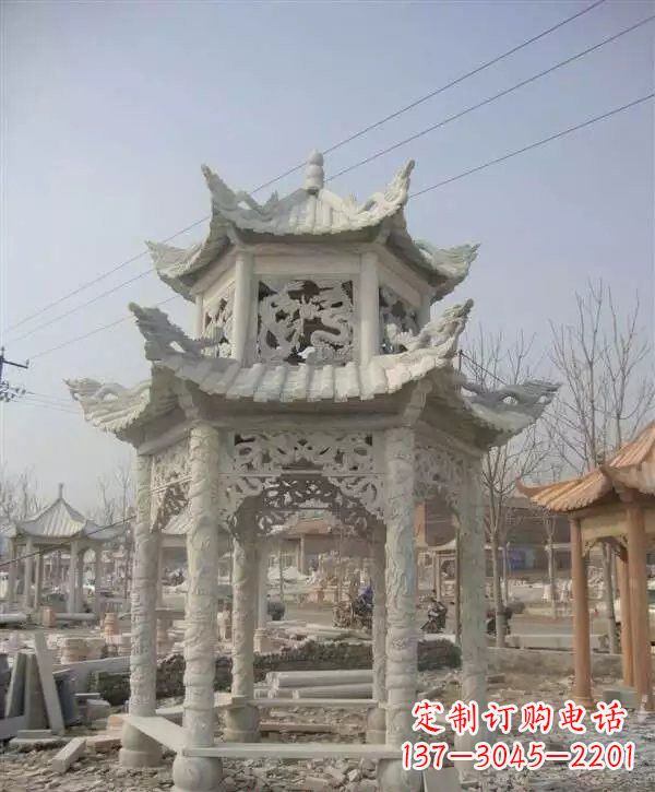 哈尔滨双层凉亭石雕