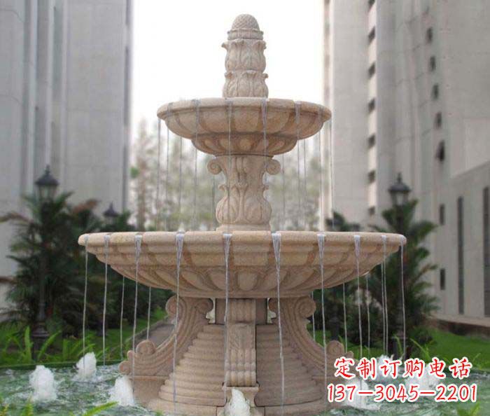 哈尔滨双层喷泉小区石雕