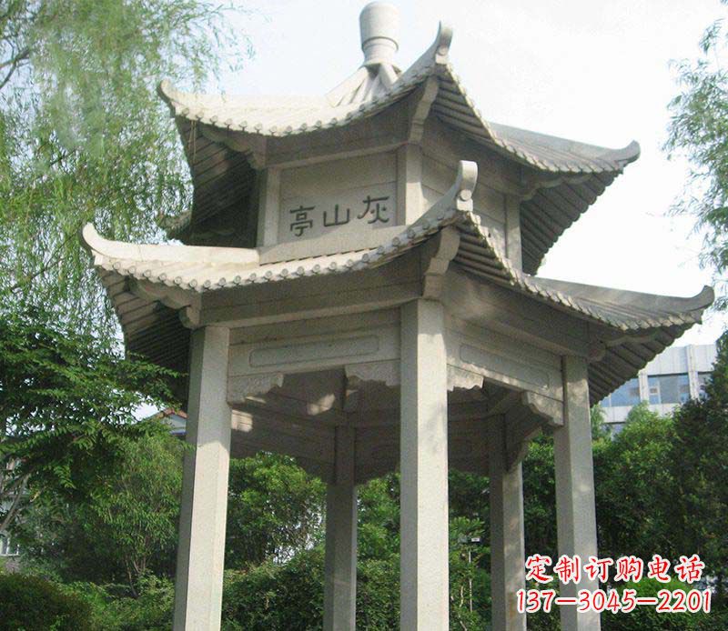 哈尔滨双层石凉亭石雕