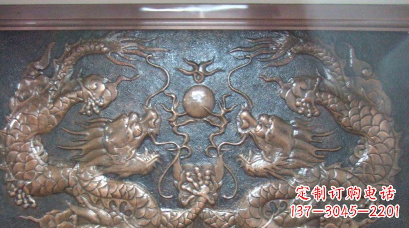 哈尔滨双龙戏珠锻铜浮雕