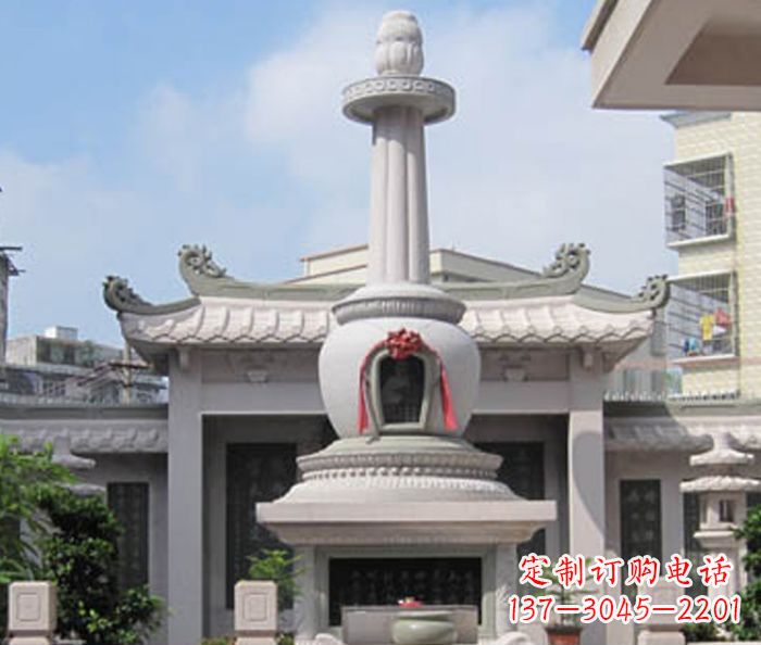 哈尔滨寺庙景观舍利塔石雕 (4)
