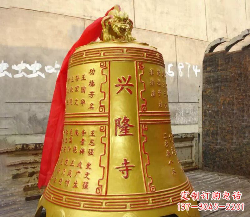 哈尔滨寺庙景观铜钟雕塑