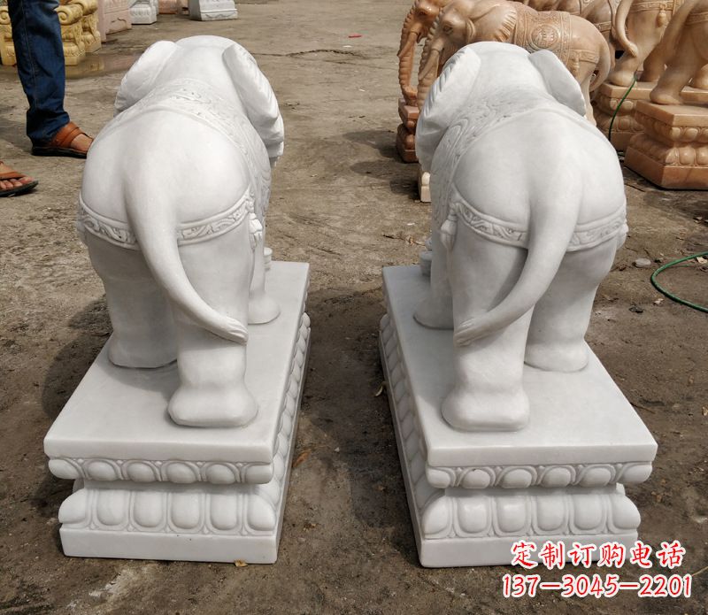 哈尔滨寺庙石雕大象