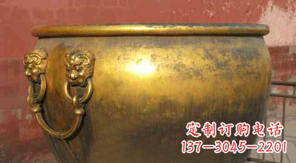 哈尔滨寺庙水缸铜雕 (2)