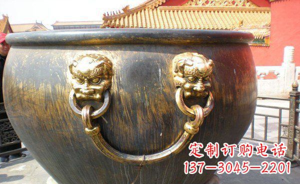 哈尔滨寺庙水缸铜雕 (3)
