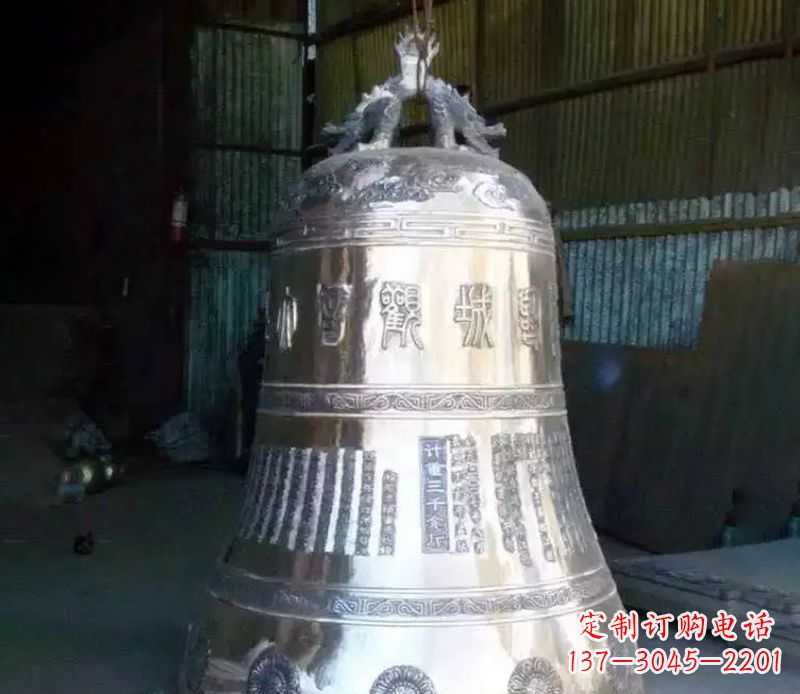 哈尔滨寺庙铸铁铜钟雕塑
