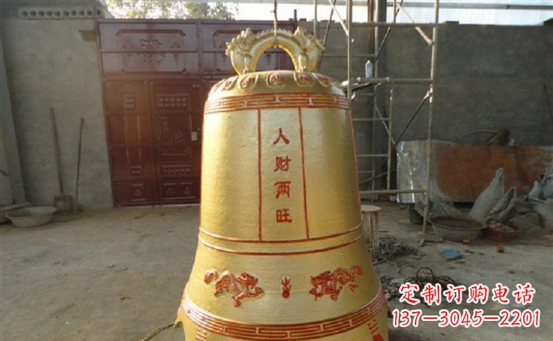 哈尔滨寺庙铸铜钟雕塑